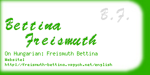 bettina freismuth business card